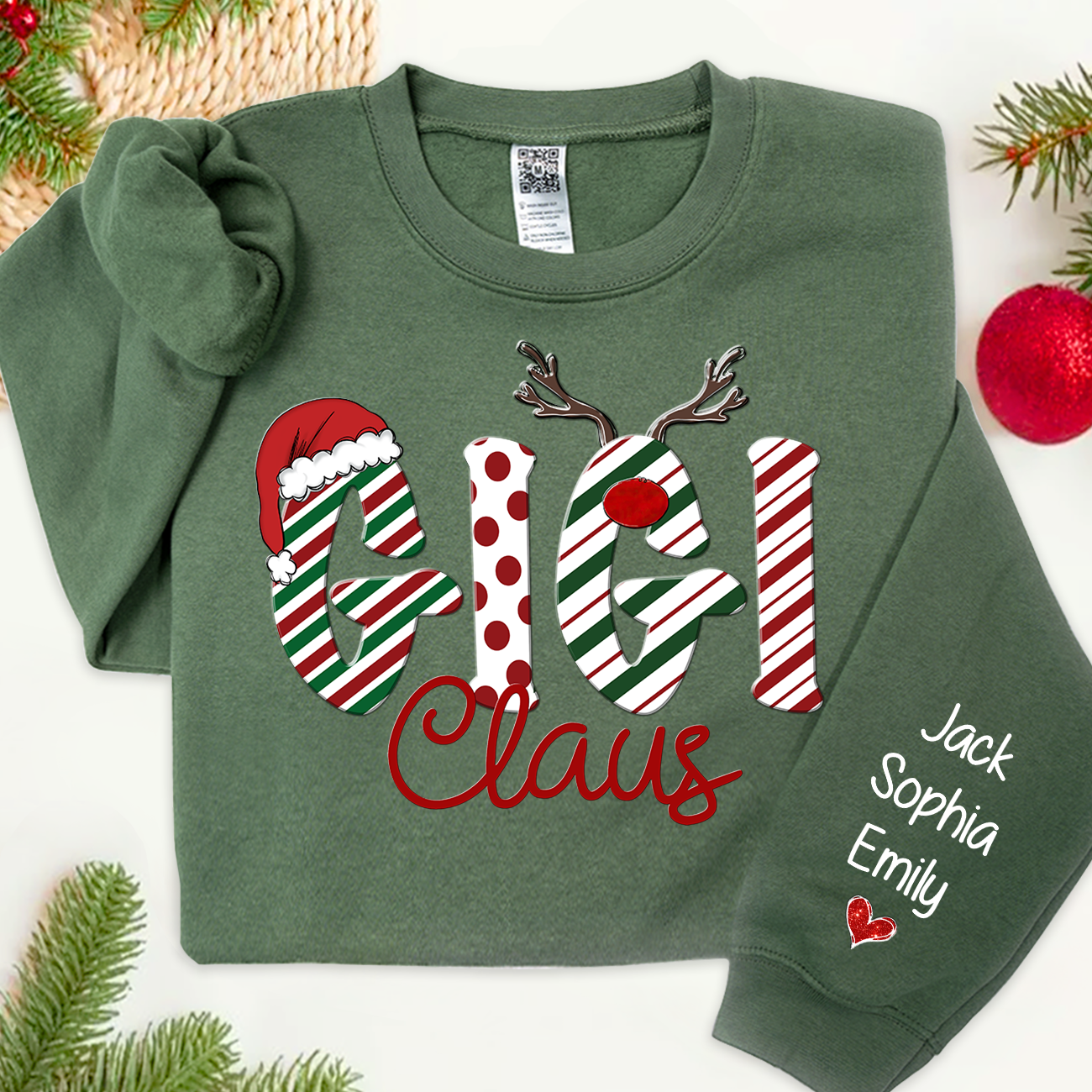 Lofaris Gigi Claus And Grandkids Merry Christmas Sweatshirt