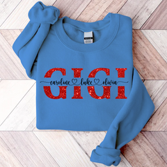 Lofaris Gigi Glitter Christmas Personalized Name Sweatshirt