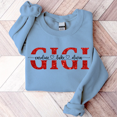 Lofaris Gigi Glitter Christmas Personalized Name Sweatshirt