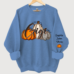 Lofaris Gigi Lovely Pumpkins Autumn Custom Name Sweatshirt