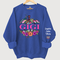 Lofaris Gigi Painted Pumpkin Floral Fall Custom Sweatshirt