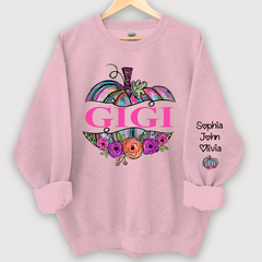 Lofaris Gigi Painted Pumpkin Floral Fall Custom Sweatshirt
