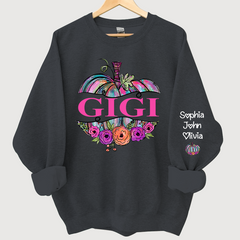 Lofaris Gigi Painted Pumpkin Floral Fall Custom Sweatshirt