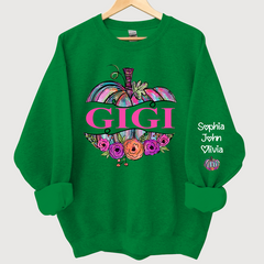 Lofaris Gigi Painted Pumpkin Floral Fall Custom Sweatshirt