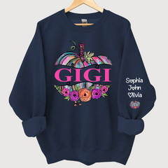 Lofaris Gigi Painted Pumpkin Floral Fall Custom Sweatshirt