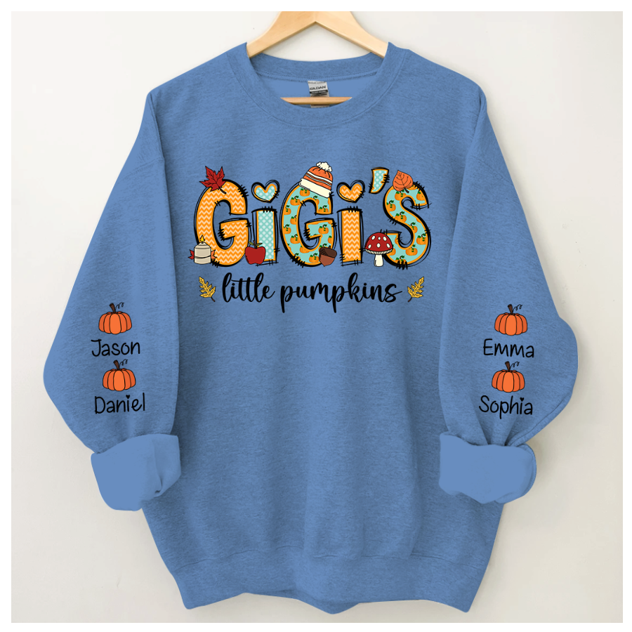 Lofaris Gigi¡¯s Little Pumpkin Autumn Sweatshirt Custom Grandma & Kids Fall Gift TH