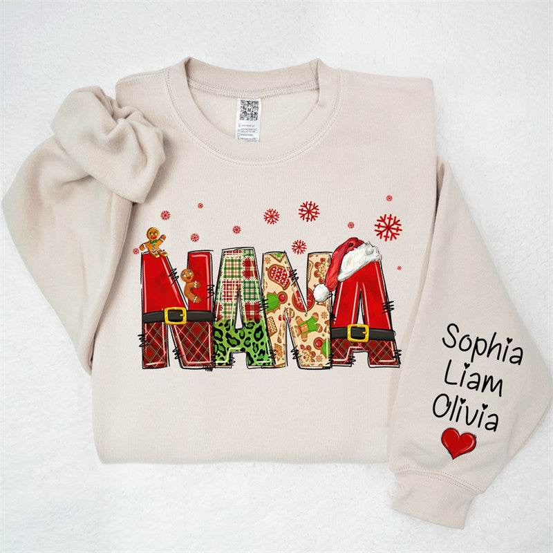 Lofaris Gingerbread Santa Nana Custom Christmas Sweatshirt