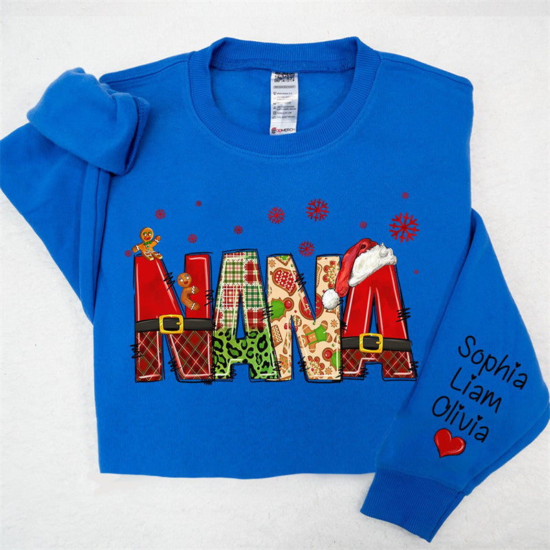 Lofaris Gingerbread Santa Nana Custom Christmas Sweatshirt