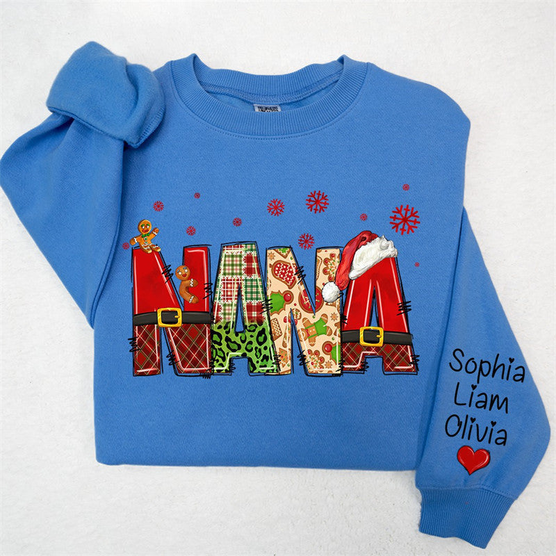 Lofaris Gingerbread Santa Nana Custom Christmas Sweatshirt