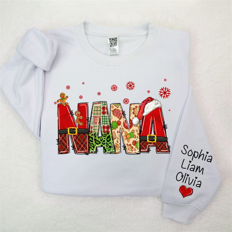 Lofaris Gingerbread Santa Nana Custom Christmas Sweatshirt