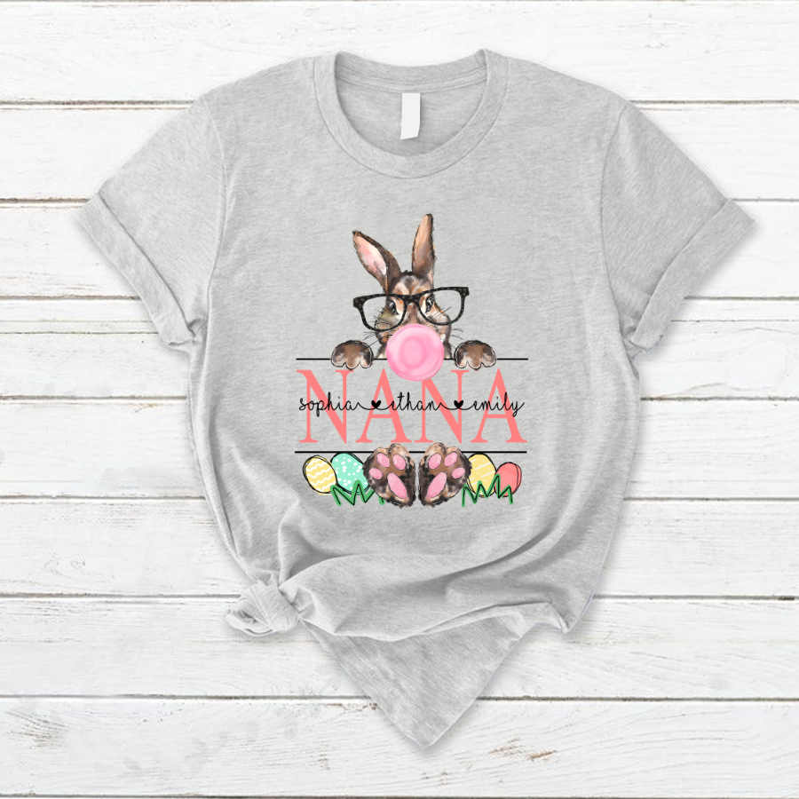Lofaris Glasses Bunny Bubblegum Eggs Easter Day T-Shirt