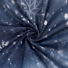 Lofaris Glitter Black Golden Tree Christmas Shower Curtain