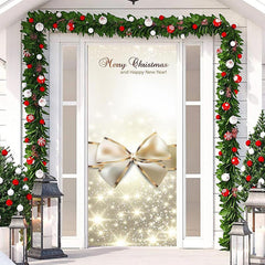 Lofaris Glitter Champagne Bow Tie Xmas New Year Door Cover