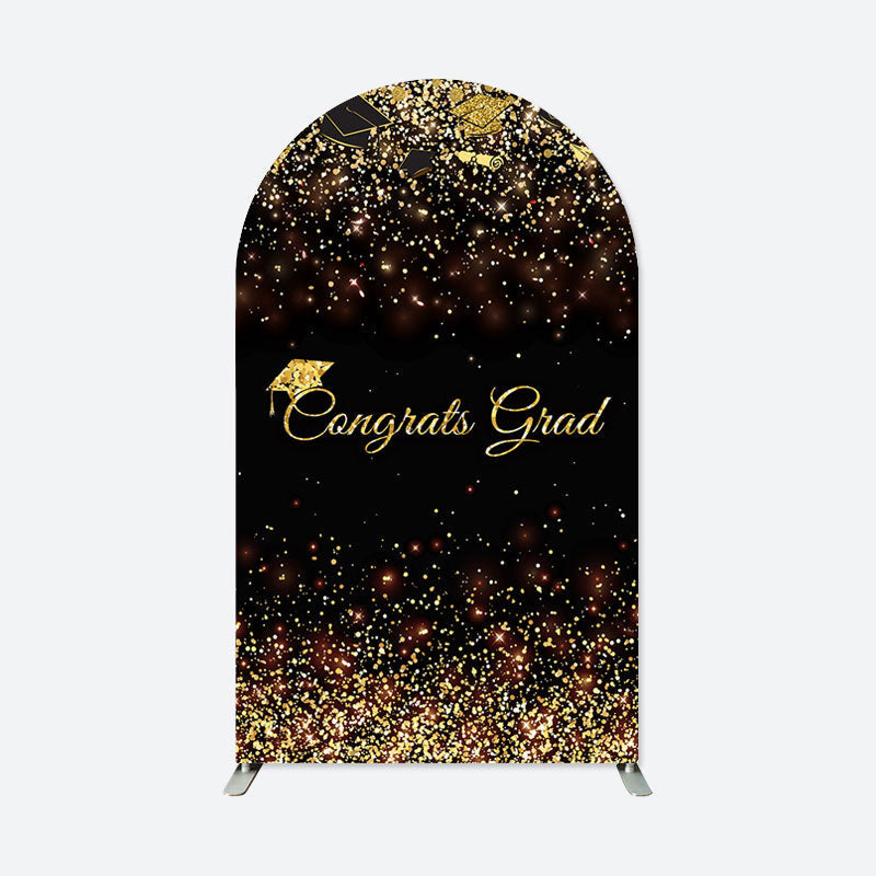 Lofaris Glitter Congrats Grad Arch Backdrop for Graduation