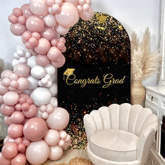 Lofaris Glitter Congrats Grad Arch Backdrop for Graduation