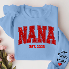 Lofaris Glitter Custom Nana est and kids family Sweatshirt