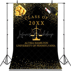 Lofaris Glitter Golden Balloons Ribbion Class Of 2022 Backdrop