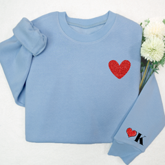 Lofaris Valentines Sweatshirt Glitter Gifts Custom Nickname