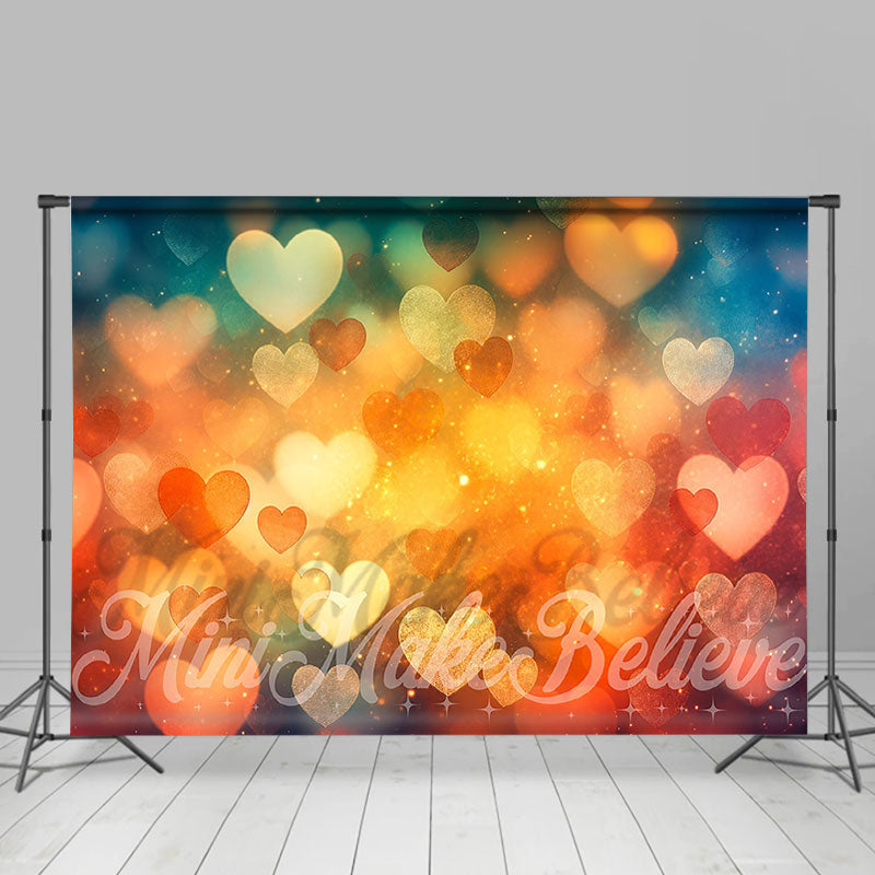 Lofaris Glitter Heart Pattern Bokeh Photoshoot Backdrop