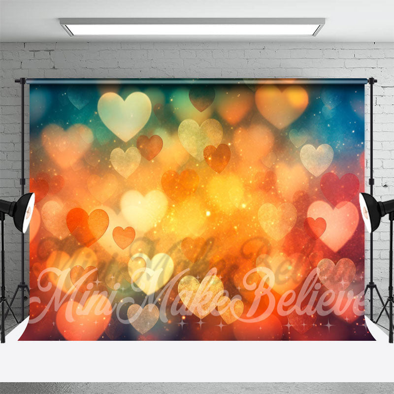 Lofaris Glitter Heart Pattern Bokeh Photoshoot Backdrop