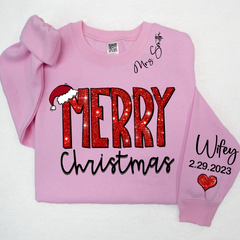 Lofaris Glitter Merry Christmas Grandmother And Kids On Sparkling Background LTP01