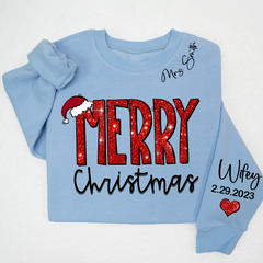 Lofaris Glitter Merry Christmas Grandmother And Kids On Sparkling Background LTP01
