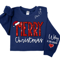 Lofaris Glitter Merry Christmas Grandmother And Kids On Sparkling Background LTP01
