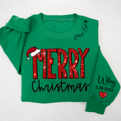 Lofaris Glitter Merry Christmas Grandmother And Kids On Sparkling Background LTP01