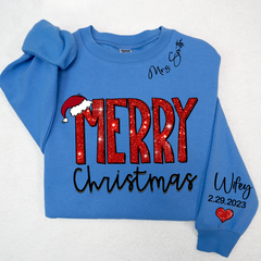 Lofaris Glitter Merry Christmas Grandmother And Kids On Sparkling Background LTP01