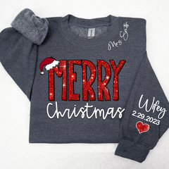 Lofaris Glitter Merry Christmas Grandmother And Kids On Sparkling Background LTP01