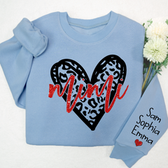 Lofaris Glitter Mimi Heart Custom Name Valentine Sweatshirt