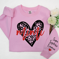 Lofaris Glitter Mimi Heart Custom Name Valentine Sweatshirt