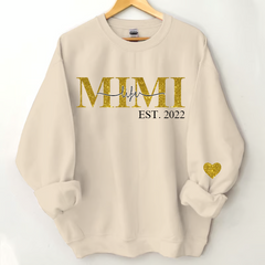 Lofaris Glitter Mimi Life Est Customized Name Sweatshirt