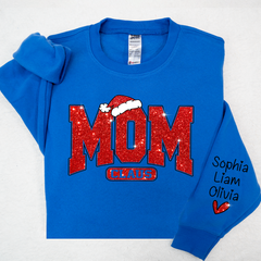 Lofaris Glitter Mom Christmas Customized Gift Sweatshirt
