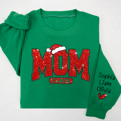 Lofaris Glitter Mom Christmas Customized Gift Sweatshirt