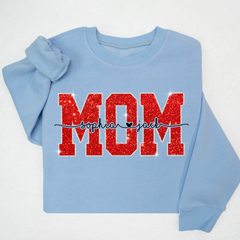Lofaris Merry Christmas Glitter Mom And Kids Mother Day Gift For Sweatshirt Sublimation LTP01