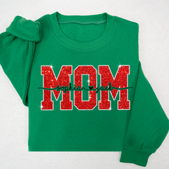Lofaris Merry Christmas Glitter Mom And Kids Mother Day Gift For Sweatshirt Sublimation LTP01