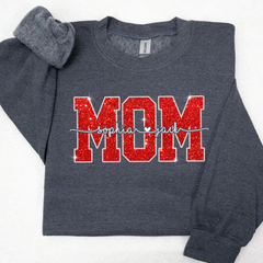 Lofaris Merry Christmas Glitter Mom And Kids Mother Day Gift For Sweatshirt Sublimation LTP01