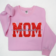 Lofaris Merry Christmas Glitter Mom And Kids Mother Day Gift For Sweatshirt Sublimation LTP01