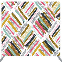 Lofaris Glitter Painted Stripes Fabric Party Backdrop Cover