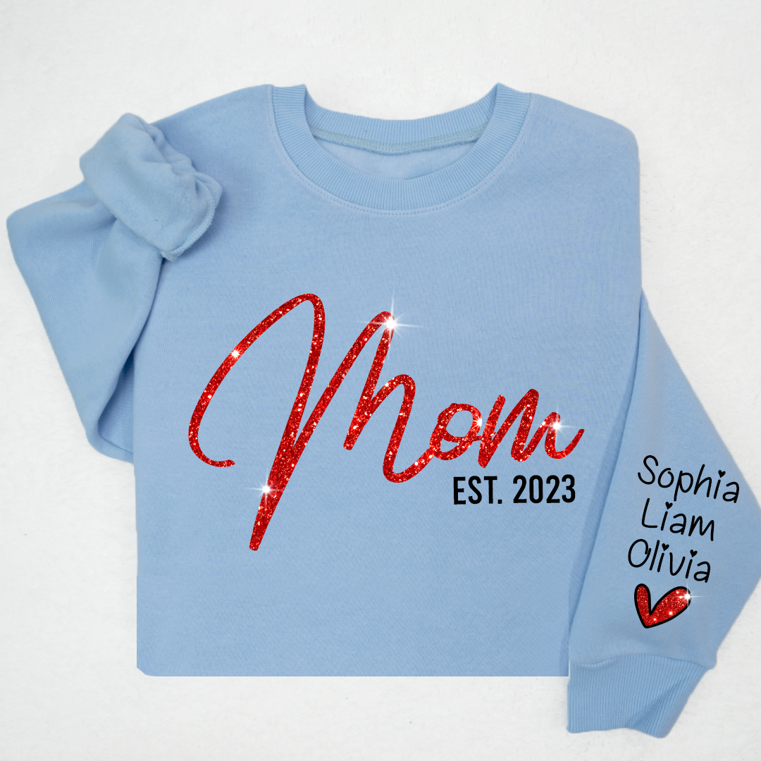Lofaris Glitter Merry Christmas Sparkling Custom Cute Mom And Kids LTP01