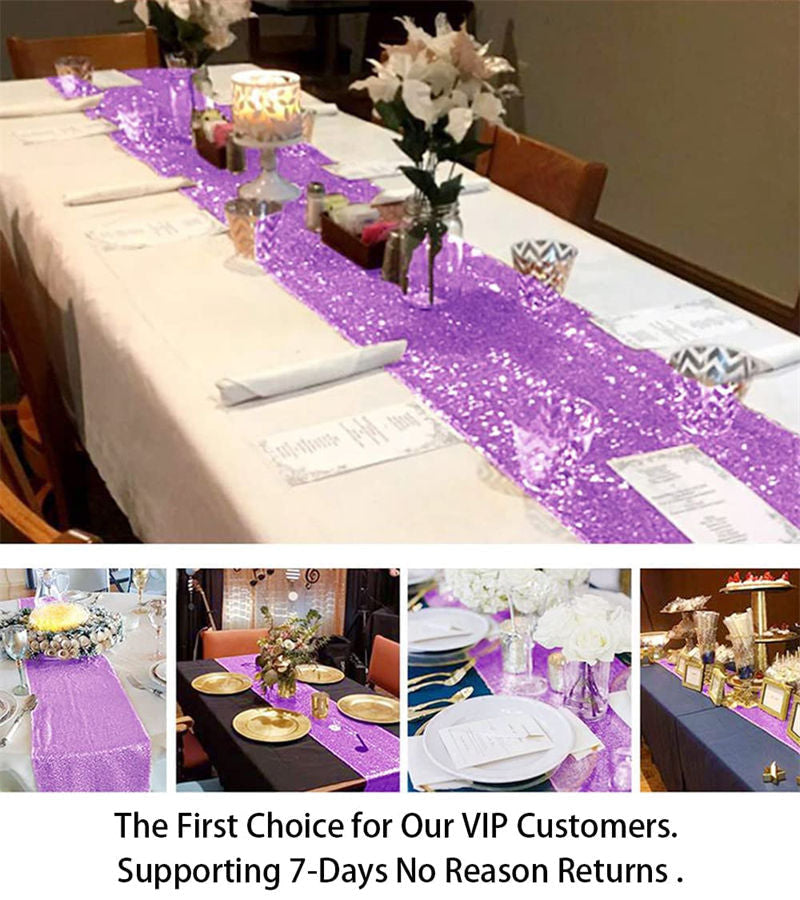 Lofaris Glitter Sequin Table Runner for Holiday Event Decors