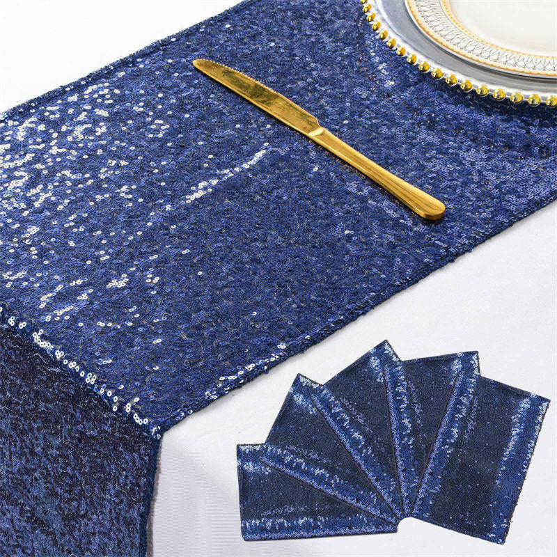 Lofaris Glitter Sequin Table Runner for Holiday Event Decors