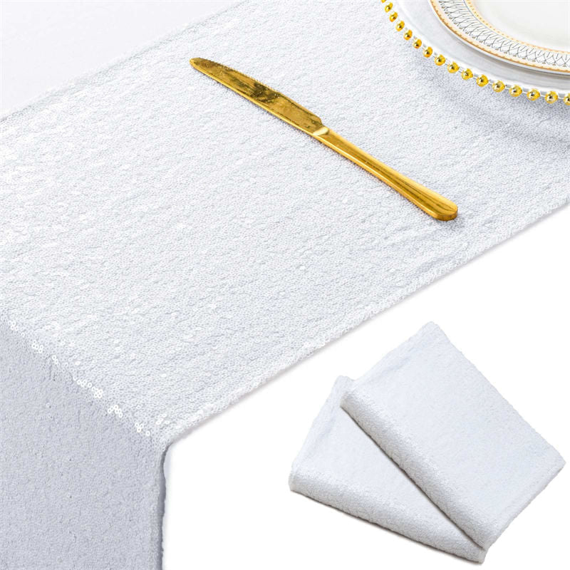 Lofaris Glitter Sequin Table Runner for Holiday Event Decors