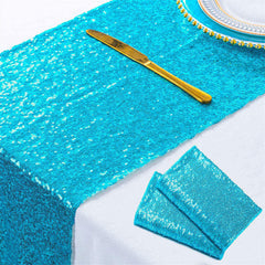 Lofaris Glitter Sequin Table Runner for Holiday Event Decors