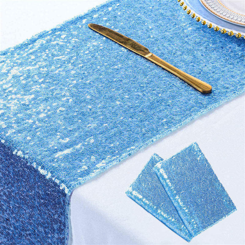 Lofaris Glitter Sequin Table Runner for Holiday Event Decors