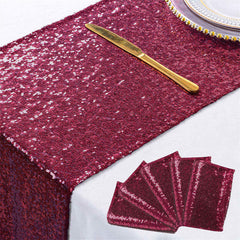 Lofaris Glitter Sequin Table Runner for Holiday Event Decors