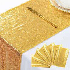 Lofaris Glitter Sequin Table Runner for Holiday Event Decors
