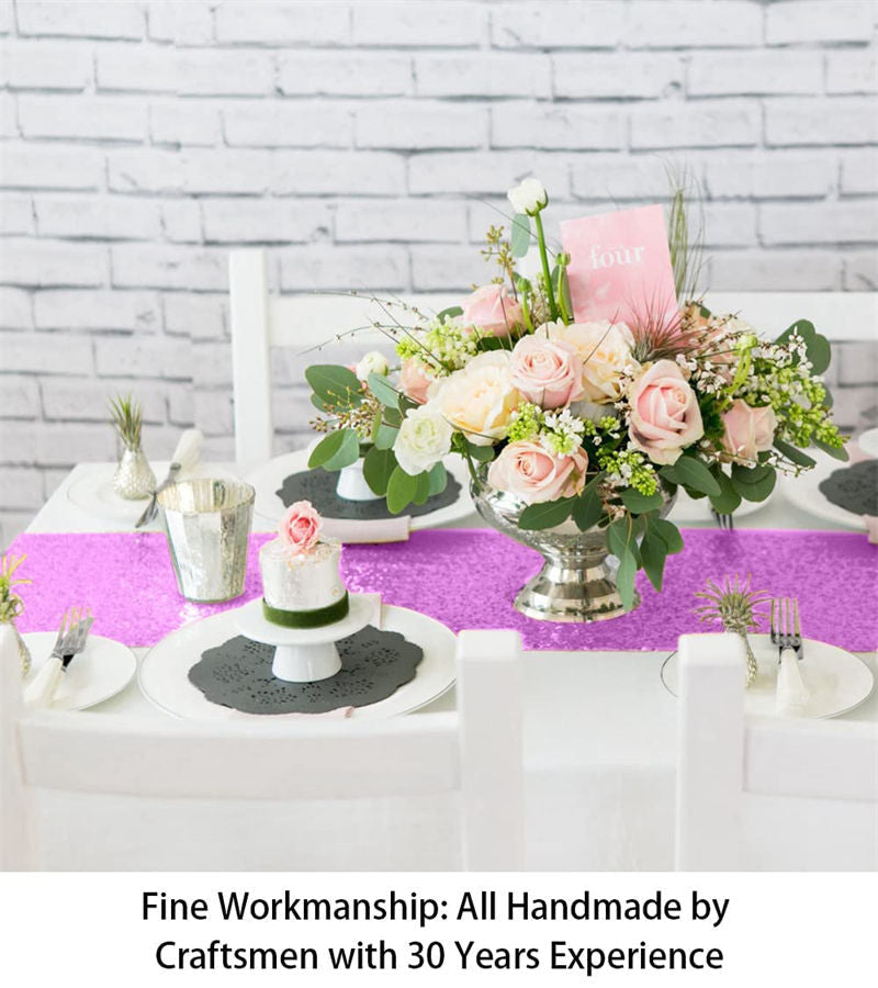 Lofaris Glitter Sequin Table Runner for Holiday Event Decors