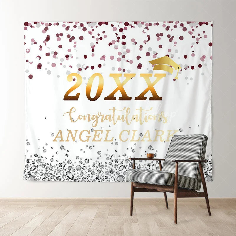 Lofaris Glitter Silver And Black Class Of 2022 Grad Backdrop